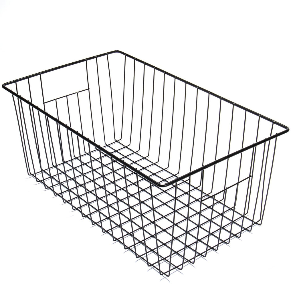 Nprohuge 4 Pack Freezer Organizer Bins - Stand up Freezer Organizers for 16 Cu.Ft Upright Freezer, Easily Get Food Improve Air Circulation, Wire Storage Baskets, Black