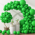 RUBFAC Green Latex Balloons - 129pcs in Various Sizes for Christmas & Party Decorations | 5-18 Inch