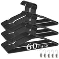 60Pack Metal Wire Hangers+5 Clothes Pins, 16.5" Wire Clothes Hangers for Standard Sized Shirt, Suits, Jackets, Skirts, Ultra Thin Space Saving, Bulk for Home and Commercial