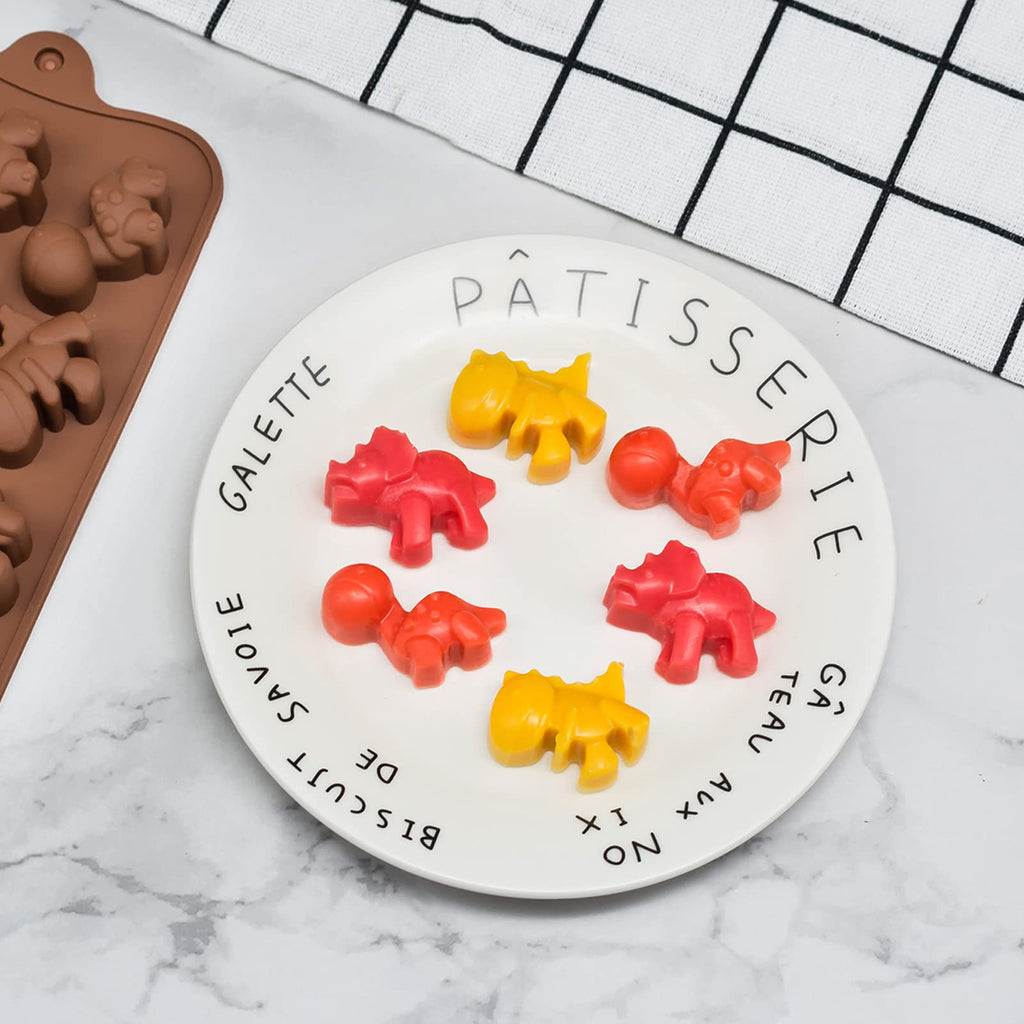 WARM TIME Silicone Chocolate Candy Molds Cake Moulds, Food-Grade Non-Stick Baking & Crayon Mold BPA-Free, Set of 6