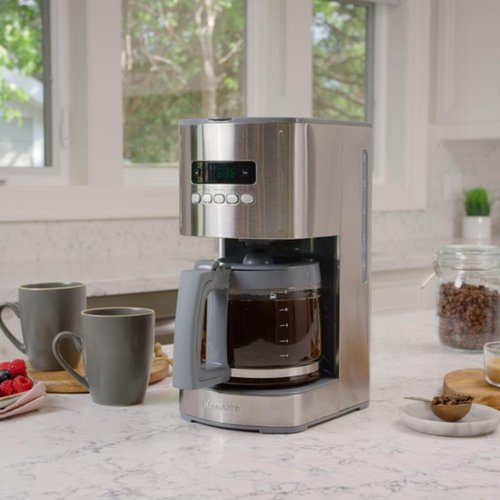 Koolatron Kenmore Elite Drip Coffee Maker - 12-Cup Programmable Coffee Machine With Glass Pot, Pause and Pour, Auto Shut-Off, Large Water Reservoir, Reusable Filter, Dishwasher Safe Carafe