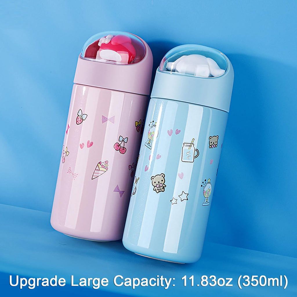 Anime Water Bottle Cute Water Bottle Stainless Steel Vacuum Insulated Coffee Mug Coffee Travel Mug, Keeps Beverages Hot or Cold