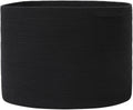 24" x 24" x 17" Max Size Large Cotton Rope Basket, Extra Large Storage Basket, Woven Laundry Hamper, Cloth Storage Bin, for Blankets Clothes Towels Pillows in Living Room, All Black