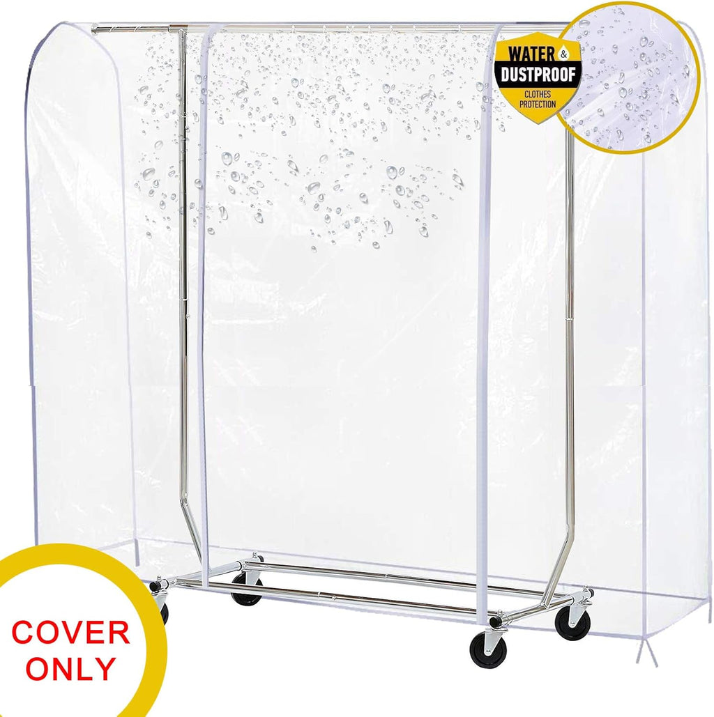 Ruibo Clear Garment Rack Cover - Dustproof & Waterproof Clothing Protector | 71"x20"x60" Size