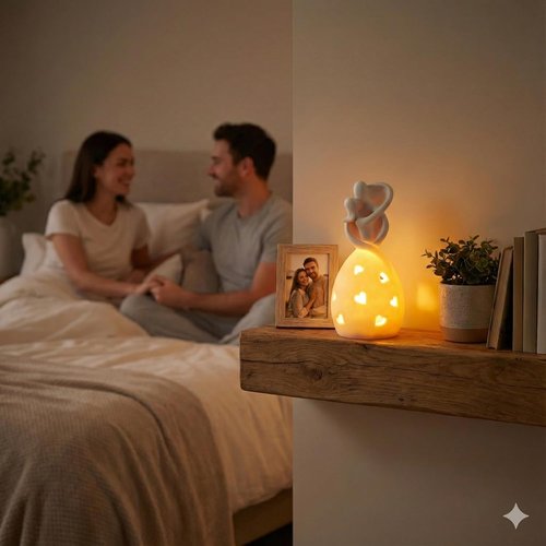 Infinity Love Candle Holder - Flickering LED Candle for Couples | Perfect Gift for Weddings & Engagements