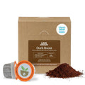 Love Grown Plastic-Free Coffee Pods, 100% Arabica Single-Serve Cups, Compostable, Non-GMO - Compatible with Keurig Coffee Pods Machines and K-Cup Brewers, Dark Roast Flavor, Box of 15