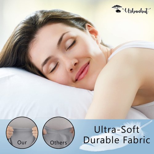 URBANHUT 100% Cotton Pillowcases, Standard/Queen Size, Ultra Soft Pillow Case, 20x26 Inches Set of 2, Hotel Quality Premium Cooling Pillow Cases - Burgundy