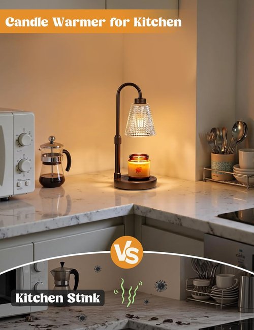 Innqoo Candle Warmer Lamp - Dimmable & Adjustable Height for Jar Candles | Perfect Birthday & Housewarming Gift