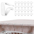24 Pieces Clear Tablecloth Clips, Durable Plastic Table Cover Holders, Windproof Transparent Clamps for Securing Tablecloths Indoor Outdoor Party, Wedding, Christmas Event, Picnic, Camping (24, Large)