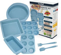 Aschef 7-in-1 Nonstick Silicone Baking Ring | Heat Resistant Bakeware for Muffins, Loaves & More
