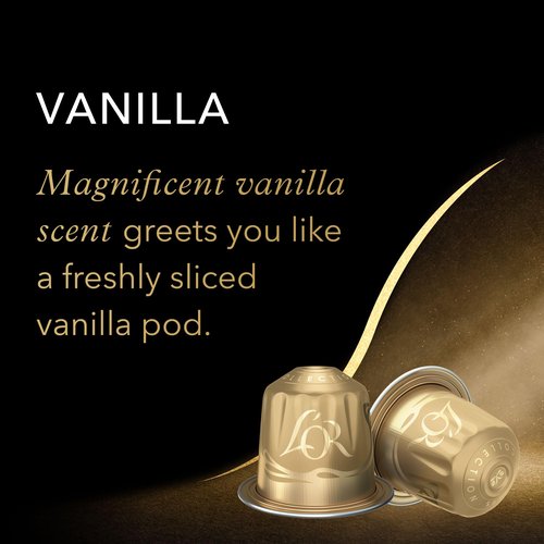 L'OR Espresso Capsules, 80 Count Vanilla, Single-Serve Aluminum Coffee Capsules Compatible with the L'OR BARISTA System & *Nespresso Original Machines, 80 Count (Pack of 8)