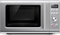 Breville BMO650SIL Microwave Oven - Compact Wave Design with Soft Close Feature | Silver Finish
