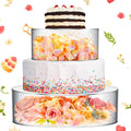 Sunnyray 2 Pcs Acrylic Cake Stands for Dessert Table Clear Fillable Cake Riser Cupcake Tier with LED Strings for Birthday Wedding Holiday Party Display(14'', 16'')