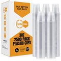 Turbo Bee 2500Pack 3oz Plastic Cups,Disposable Mouthwash Cups,3 Ounce Small Tumblers Ideal for Drinking Tasting, Food Samples