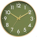 Mosewa Wall Clock 8 Inch, Battery Operated Silent Non-Ticking Modern Analog Clock Decorative for Kitchen, Bedroom, Office(Gold)
