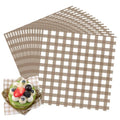 Honeydak 200 Pcs Checkered Wax Paper Sheets 7 x 7 Inch Checkered Deli Paper Sheets Food Basket Liners for Sandwich Burger Greaseproof Food Wrapping, Outdoor Picnic Disposable Serving (Brown)