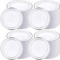 Sieral 200 Pieces Disposable Plates Plastic Party Plates with Rim Hard Plastic Appetizer Salad Dessert 7.5 Inch Elegant Heavy Duty Tableware for Dinner Wedding Party Supplies(Silver Rim)