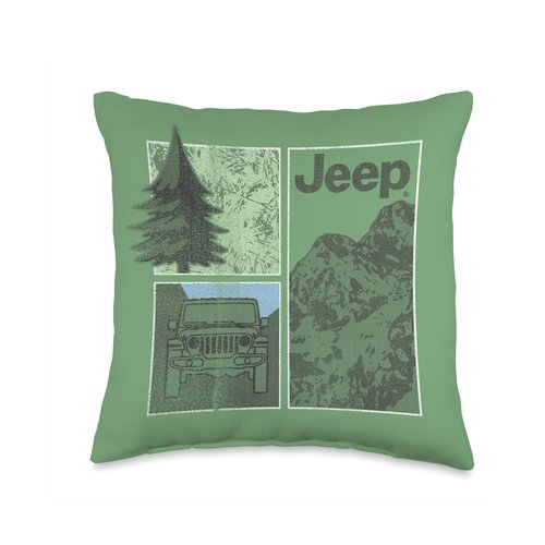 Jeep Forest Made To Explore - Officially Licensed Throw Pillow