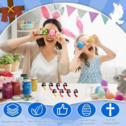 Bememo 100 Pcs Jesus Figures - Original Design Rubber Pocket Toys for Sunday School & Gifts | Bright Colors