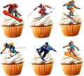 Skiennix 18-Piece Ski Cupcake Toppers - Perfect Winter Sports Cake Decor for Skiing Parties