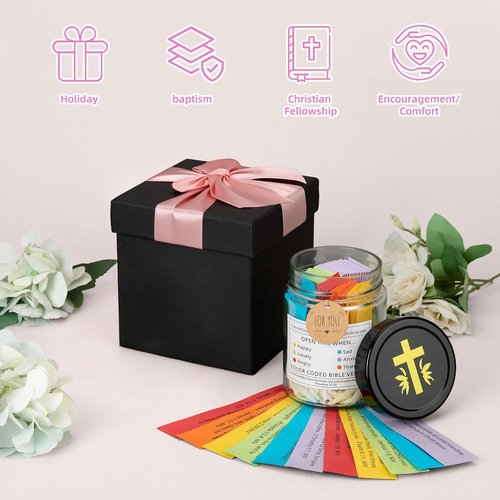 Bible Verse Jar - Inspirational Christian Gifts for Women | Perfect Christmas & Baptism Present