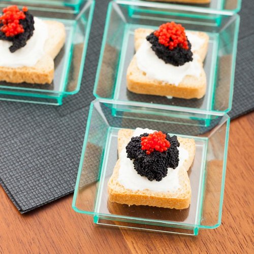 Restaurantware 7.5 x 2.5 Inch Sauce Trays 100 Disposable Divided Serving Plates - Lids Sold Separately Disposable Seagreen Plastic 3 Compartment Serving Dishes For Condiments Or Appetizers