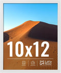 LaVie Home 10x12 Picture Frame - Classic White Frame with HD Plexiglas for Vertical/Horizontal Display