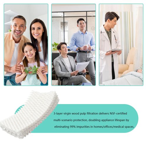 YXQZH 6 Pack Replacement WF813 Humidifier Filters,Compatible with Equate EQWF813 PCWF813 Relion RCM832 RCM-832N Protec RWF813 EQ-2119-UL PCCM-832N Cool Mist Humidifiers Wick Filter