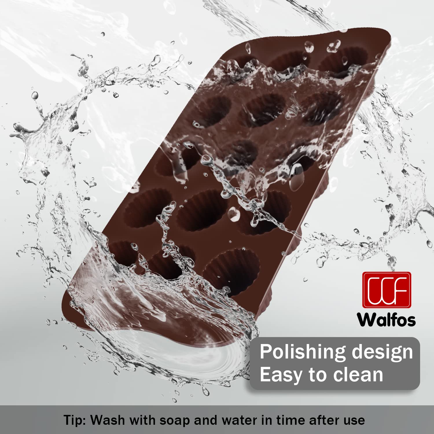 Peanut Butter Cup Mold Fat Bomb Molds, Walfos Silicone Candy Mold-Perfect for Keto Fat Bomb, Candy, Dark Chocolate, Mini Peanut Butter Cup, Set of 3