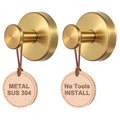 PZTO Suction Cup Hooks:Metal Hanger,for Galss Window Door & Tile Wall,Shower Bathroom Towel Holder Hanging Hook, 2 Pack (Antique Gold)
