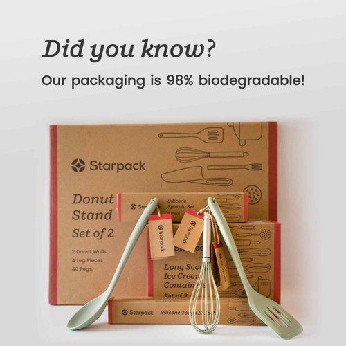 Starpack 'Stir & Serve' Silicone Cooking Utensils Set (5 Pcs) - 10.5" - Kitchen Utensil Set Heat Resistant to 600°F - Kitchen Utensils for Nonstick Cookware - Silicone Utensil Set for Mixing & Cooking