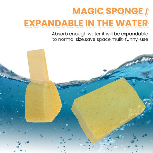 8-Count Pop Up Cellulose Sponges | Non-Scratch Eco-Friendly Kitchen Sponges for Dishes, Bathroom, Cars | Tear-Resistant Natural Scrub Sponges | Biodegradable Compostable Cellulose