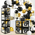 Regine Switzerland Graduation Decorations - 2026 Party Set with 129pcs Balloons & Arch Garland | Black