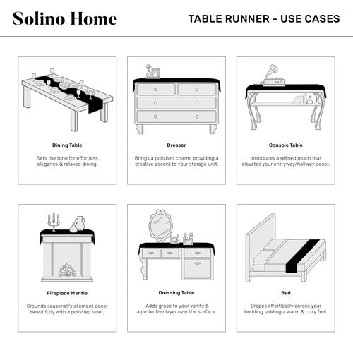 Solino Home Linen Table Runner 156 Inches Long - Narrow Stripe, 100% Pure Linen Red and White Table Runner 14 x 156 Inch for Dining, Mothers Day, Spring, Easter