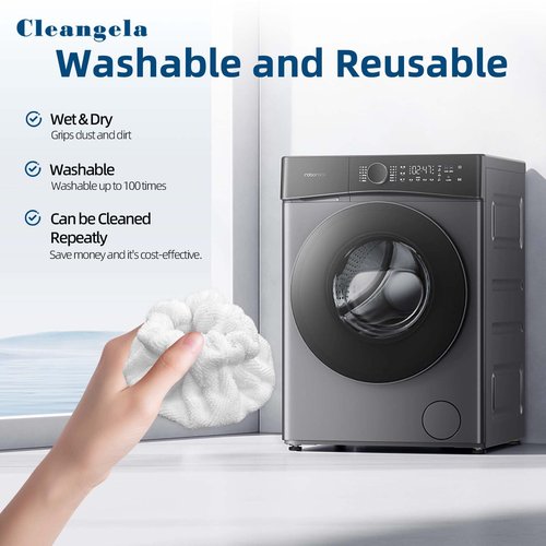 Cleangela 12 Pack Small Triangle Bonnets Microfiber Cloths Cover for Steam Cleaner Compatible with Bissell Steam Shot, Dupray, Wagner, McCulloch, Comforday, PurSteam, Universal Steam Cleaner Mop Pads