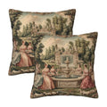 Taekifiyy French Garden Throw Pillow Covers 18x18 Inch Set of 2 Western Decorative Cushion Cases for Couch Living Room Bedroom