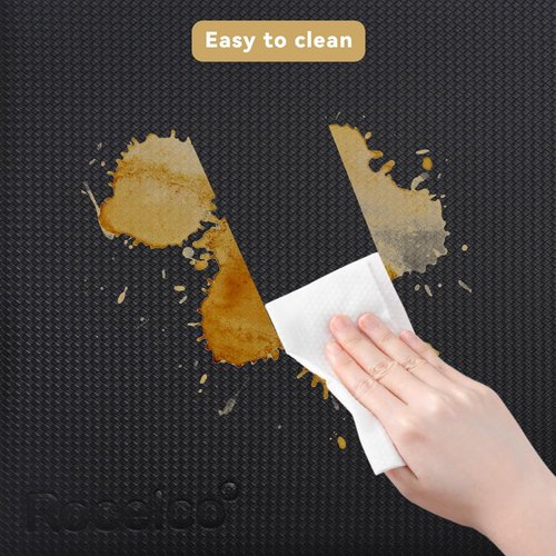 Rocelco 2 Pack Anti Fatigue Standing Floor Mat, 32"x20" - Heavy Duty Ergonomic Cushioned Comfort Foam - Waterproof Non-Slip Kitchen Rug for Home Office Kitchen Laundry - Black (R MAFM-2PK)
