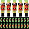 Chunful 25 Pcs Christmas Luminous Nutcrackers Figures Nutcracker Mini Soldier Figurines Glow in The Dark Christmas Decorations for Party Favors Bag Fillers Outdoor Dollhouse Collectible Decor Gifts