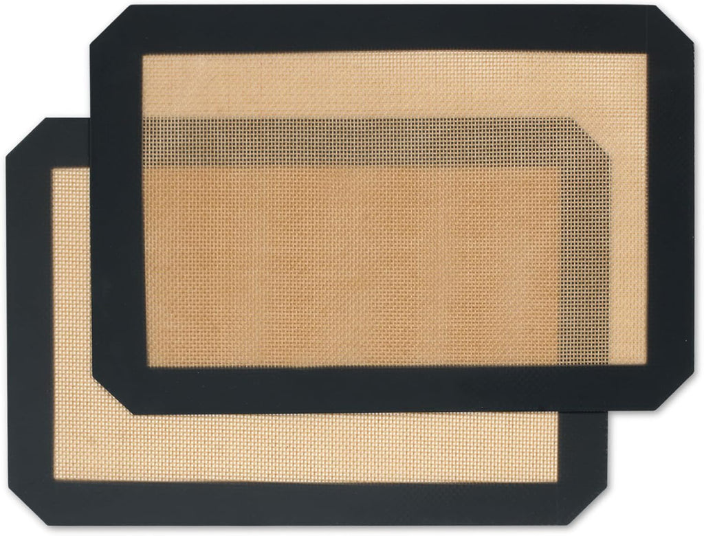 Silicone Baking Mat by [Brand Name] - 2 Pack Non-Stick, Food Safe Mats for Cookies & Bread | 11.8"L x 8.3"W