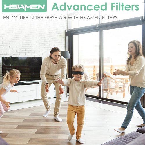 HSIAMEN MERV-10 Filter 15.75x15.75 Compatible with BlueDri Air Shield 550 & VEVOR Air Scrubber HEPA 500 & COLZER KJGL01A-500, 16x16x1, 5-Pack