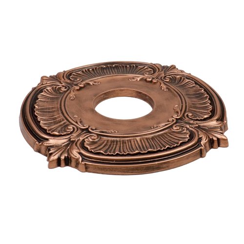 Woogim 2PCS 11.81" Round Ceiling Light Medallion PU Red Copper Decorative Ceiling Fan Medallion Ceiling Light Ceiling Cover Decorative Plate for Fans Chandeliers