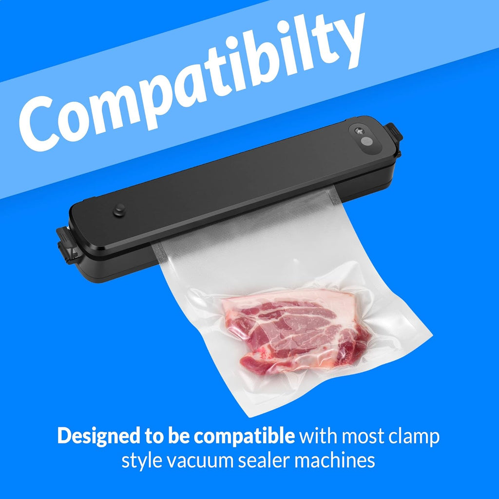 Reli. Vacuum Sealer Bags - 200 Pack | Pre-Cut Embossed Food Storage Bags | BPA Free, Quart Size, Clear
