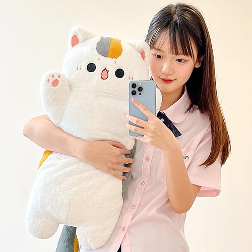 Karoeiwa Cute Taiyaki Cat Plush Pillow Small Size 11.8 inch Kitten Inside Fish 2 in 1 Kitty Stuffed Animal Ultra Soft Plushies Toys Gifts for Kids Girlfriend Orange