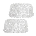 iDesign Pebblz Sink Protector - Kitchen Sink Mat for Bottom of Sink - Set of 2 - Clear