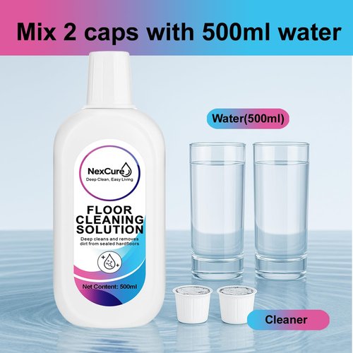 JXXAMZ33 Tineco Cleaning Solution Compatible – 4 Pack (500ml Each, 2L Total) Tineco Floor Cleaner Refill, Multi-Surface Floor Cleaning Solution for iFloor & Floor One, Residue-Free & Pet Safe