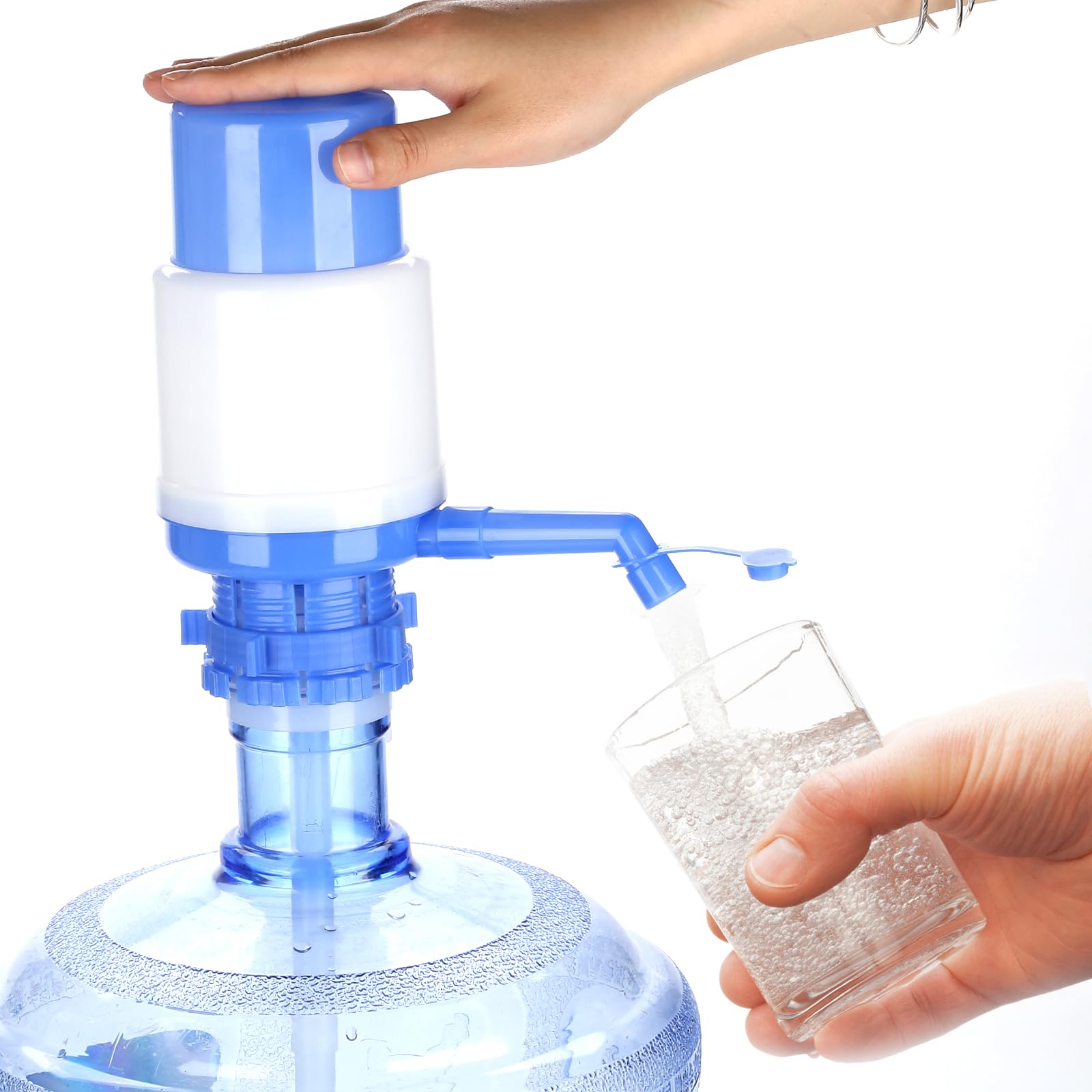 Aketek Drinking Water Hand Press Pump for Bottled Water Dispenser 5-6 Gal Home Office