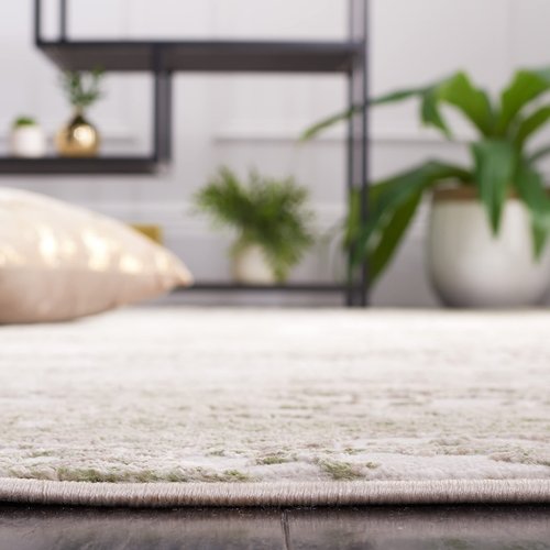 SAFAVIEH Meadow Collection Area Rug - 5'3" x 7'6", Beige & Sage, Modern Abstract Design, Non-Shedding & Easy Care, Ideal for High Traffic Areas in Living Room, Bedroom (MDW585C)