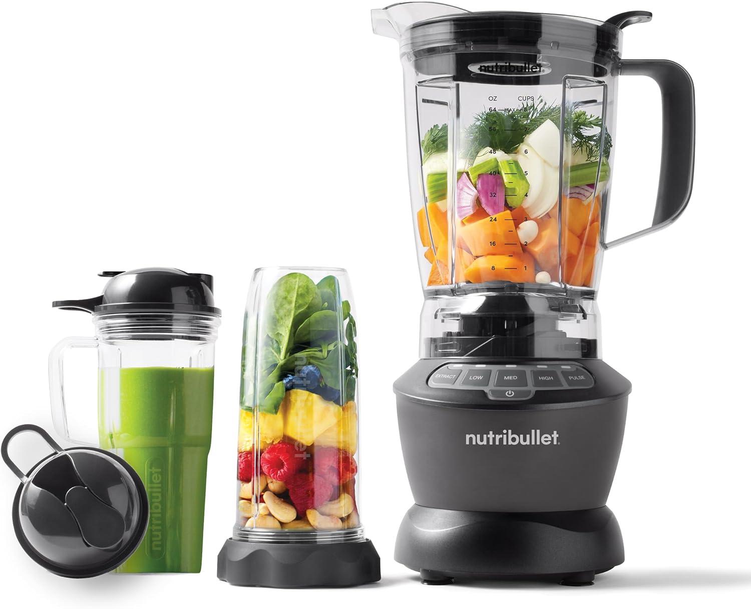 Nutribullet Full-Size Blender Combo 1200W - Powerful Dark Gray Kitchen Appliance