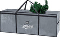 Heavy Duty Christmas Tree Storage Bag by [Brand Name] - 7.5 ft Water Resistant with Dual Zippers & Mesh Pockets (Grey)