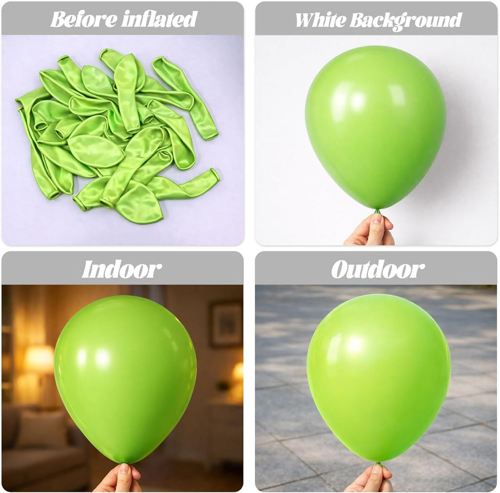 Voircoloria 90-Pack Lime Green Balloons - Versatile Sizes for Graduation, Weddings & Parties